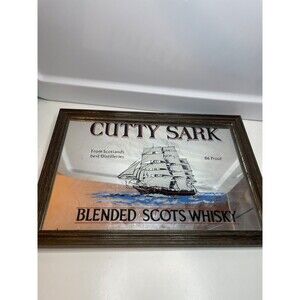 CUTTY SARK MIRROR - Blended Scots Scotch Whisky Pub RARE Advertising Scotland
